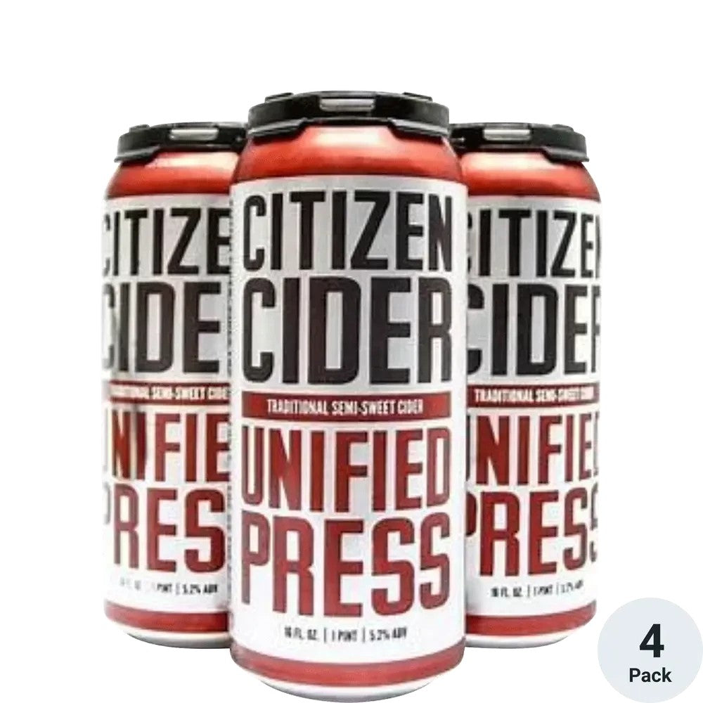 CitizenCiderUnifiedPress4Pk–16OzCans|WhitehouseLiquor&Wine