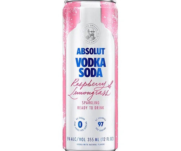 AbsolutSodaRaspberry&LemongrassVodka4/355ml–UptownSpirits