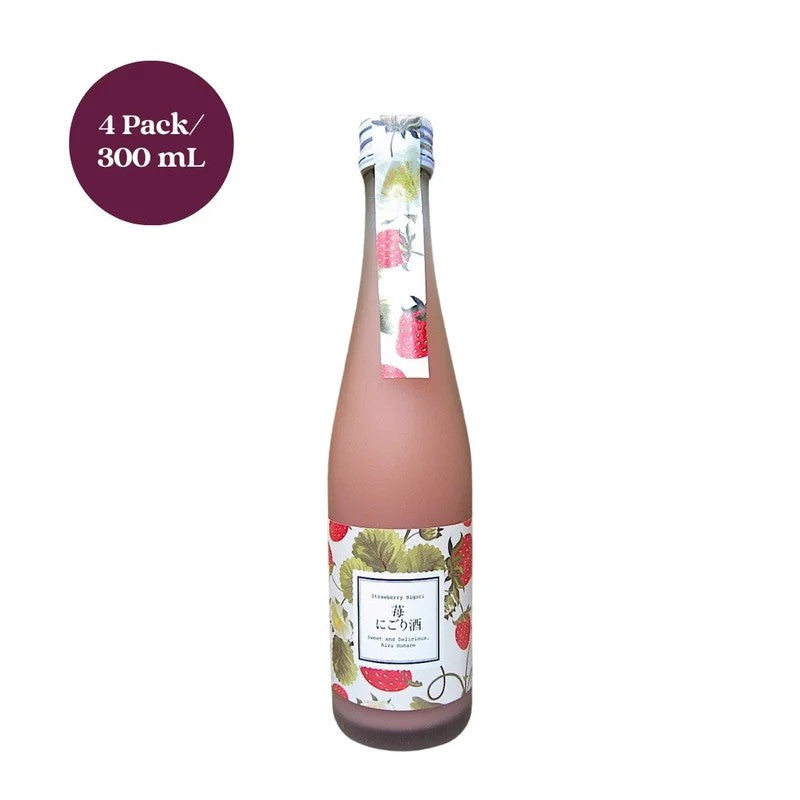 HomareStrawberryNigoriSake4pk300mL