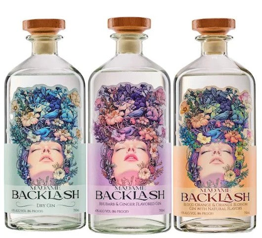 MadameBacklashDryGin&Rhubarb&Ginger&BloodOrange&OrangeBlossomGin750ML