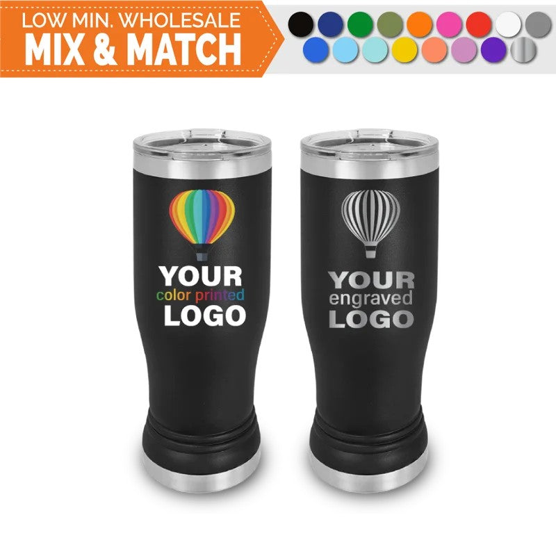 WholesaleLogoEngraved14ozInsulatedBulkPilsnerTumblers–$16.50—BulkTumblers